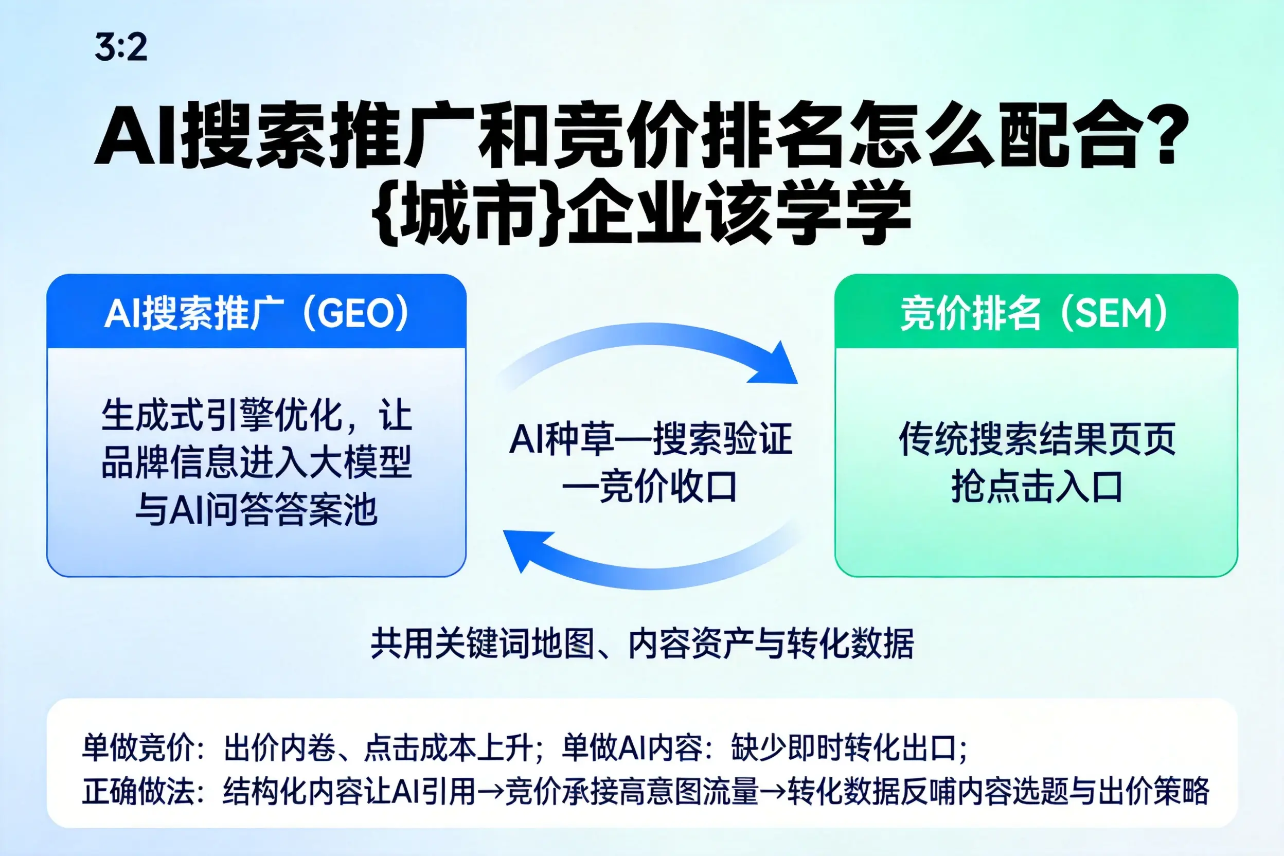 AI搜索推广和竞价排名怎么配合？北海企业该学学