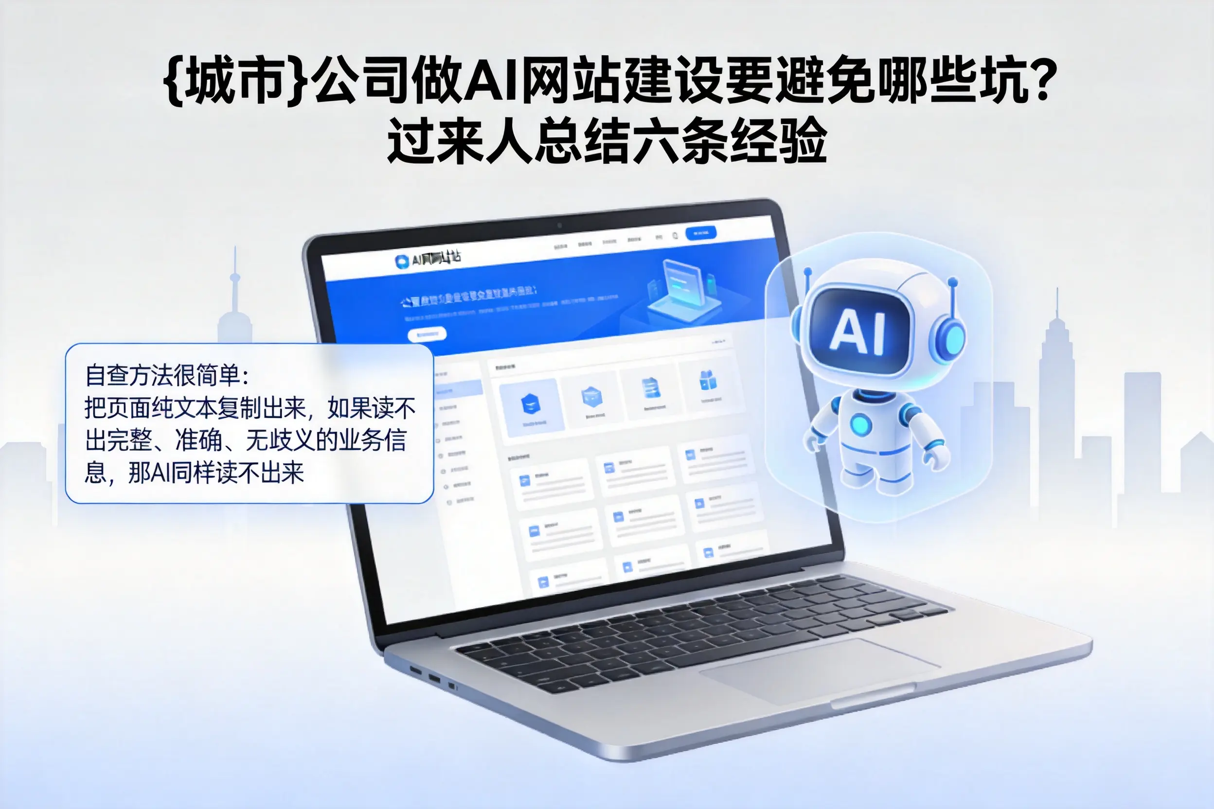 北海公司做AI网站建设要避免哪些坑？过来人总结六条经验