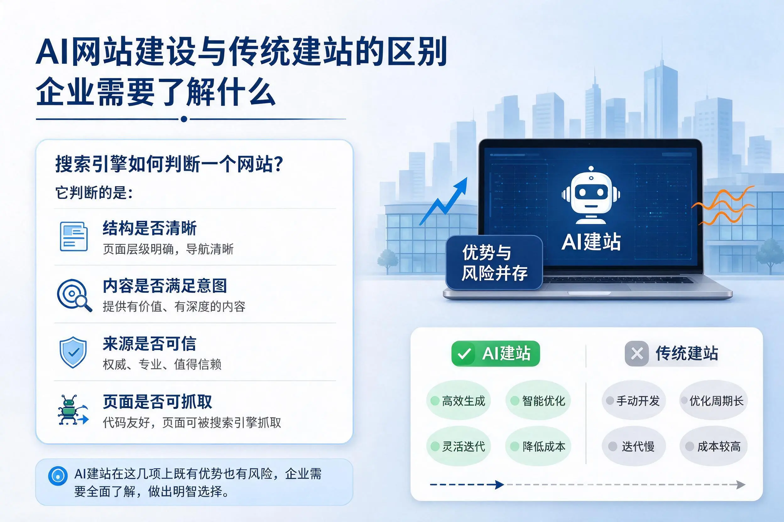 AI网站建设与传统建站的区别，北海企业需要了解什么