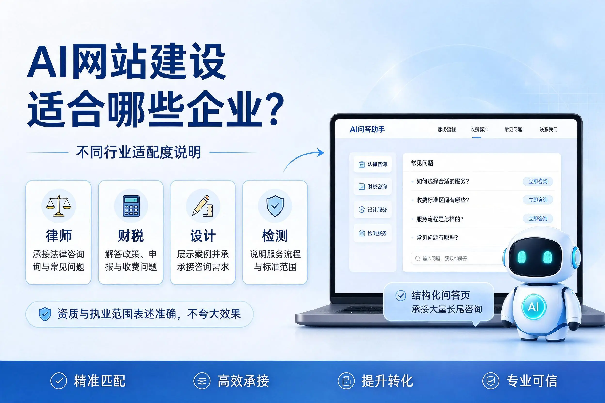 AI网站建设适合哪些企业?北海不同行业适配度说明